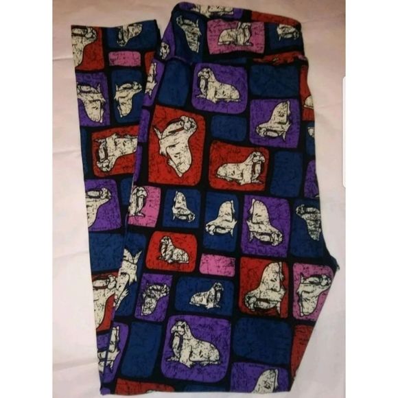 New Lularoe TC Walrus blocks leggings - Picture 1 of 3